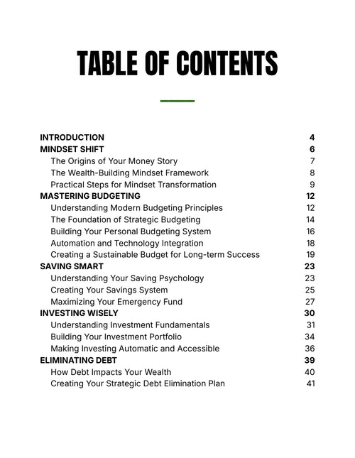 "Smart Money Habits"